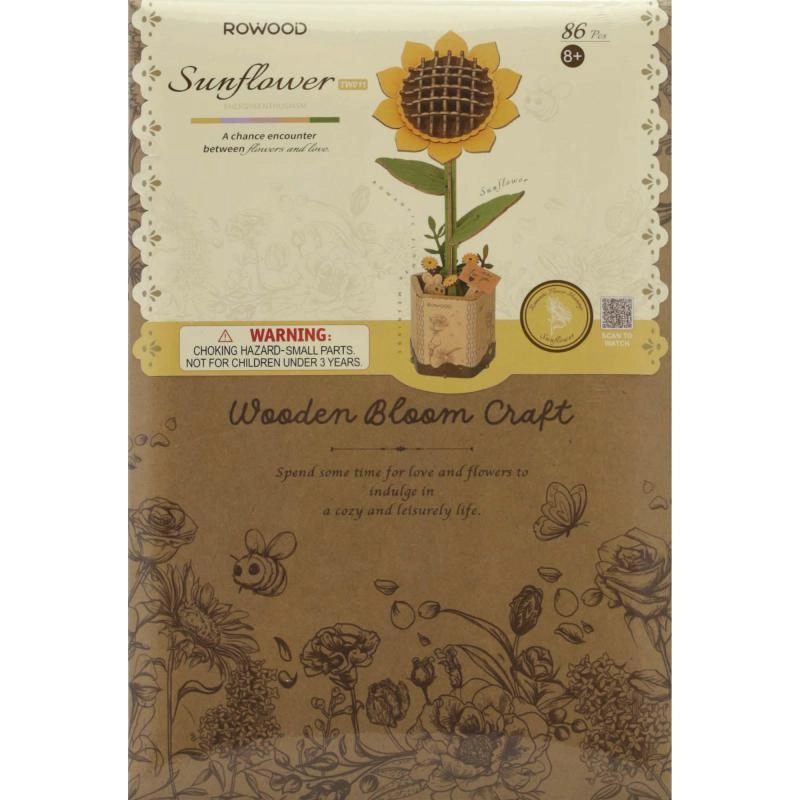 RoboTime Sunflower 3D Wooden Puzzle (TW011) - 86 pcs
