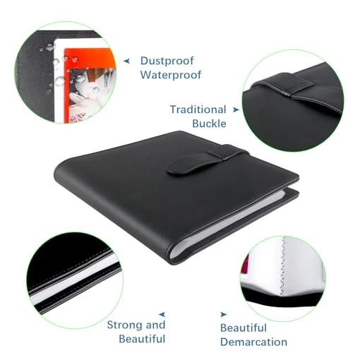 2x3" 256 Pockets PU Leather Photo Album