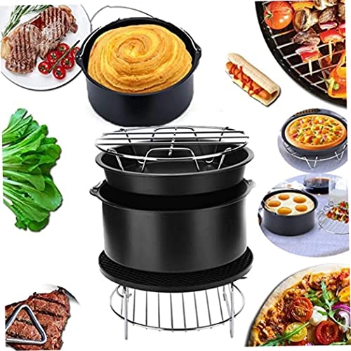 Metal Bracket + Skewers Rack + Cake Tin + Silicone Mat + Pizza Pan - Carbon steel stainless steel silica gel 5PCS