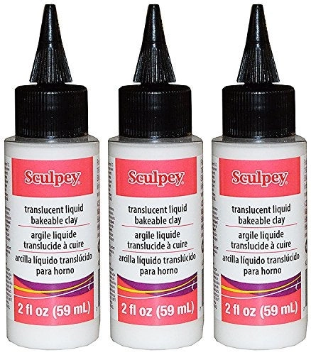 Sculpey Translucent Liquid Bakeable Clay - 2 Fluid Ounces 3pcs.