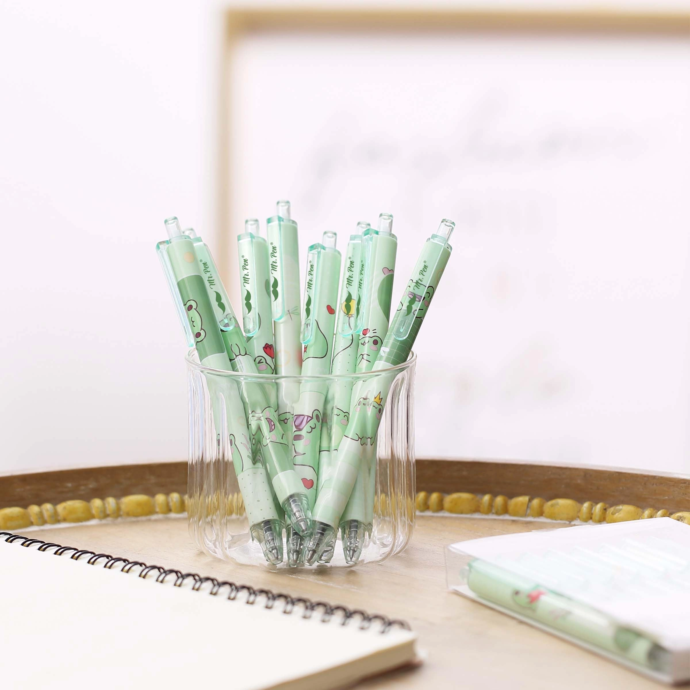 Cartoon Retractable Gel Pens - 6 Pack 0.5 mm