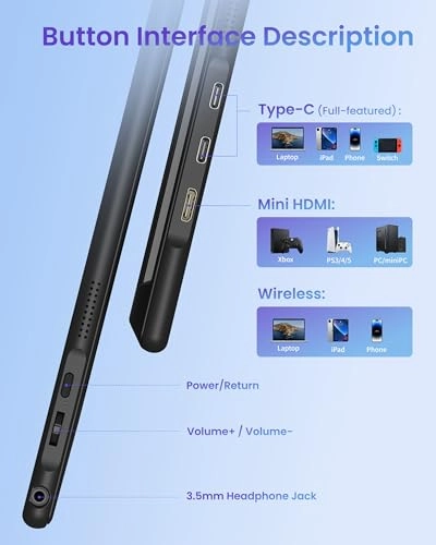 Portable Wireless Monitor - FHD 1080p 15.6 Inches