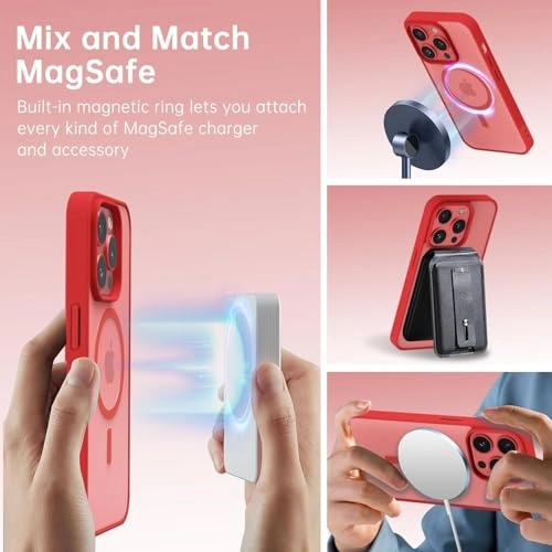 Case for iPhone 16 Pro Max Clear Back Phone Bumper Cover with MagSafe for iPhone 16 Pro Max