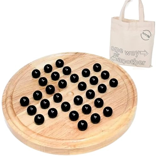 Wooden Solitaire Board Game