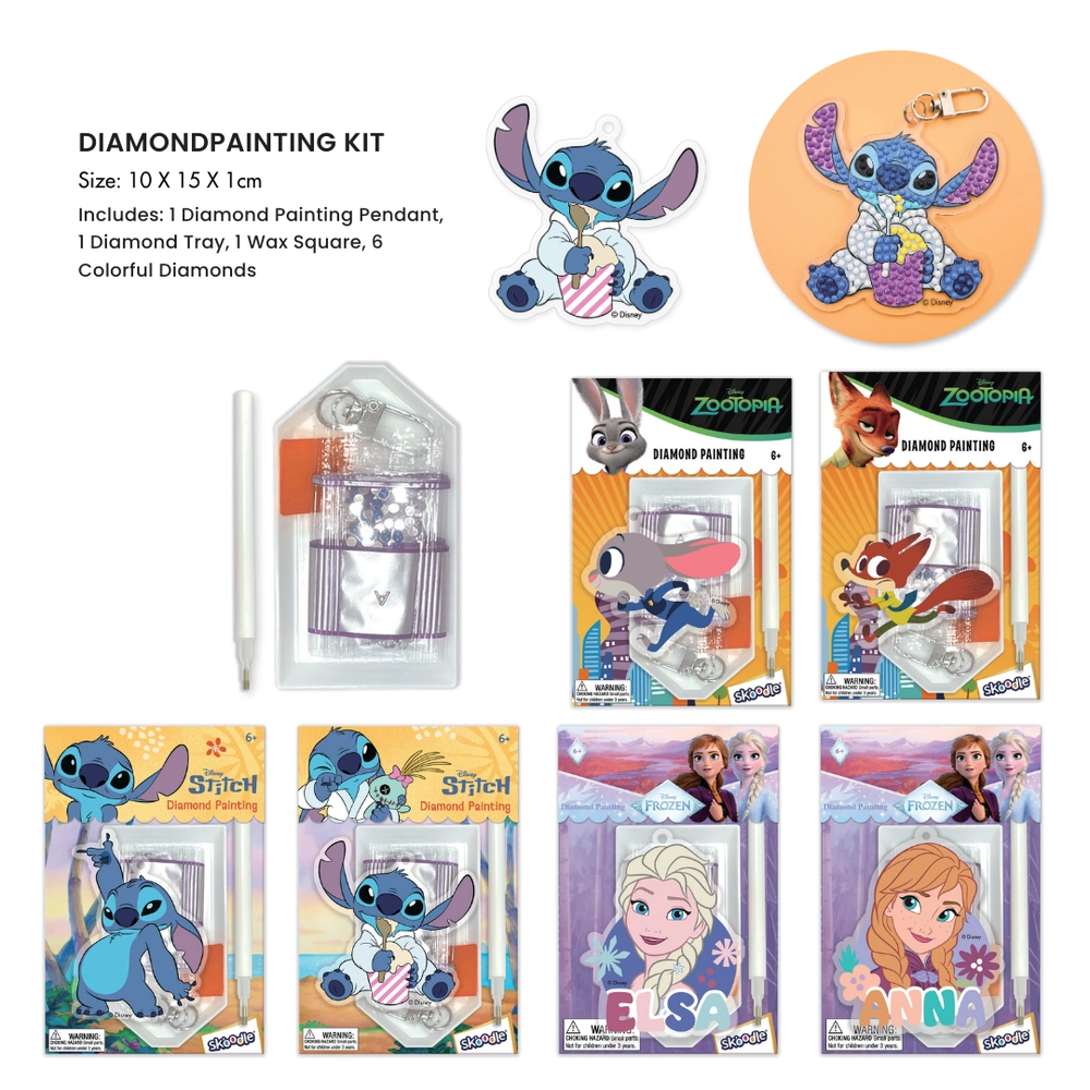 Diamond Painting Keychain Kit - Lilo & Stitch