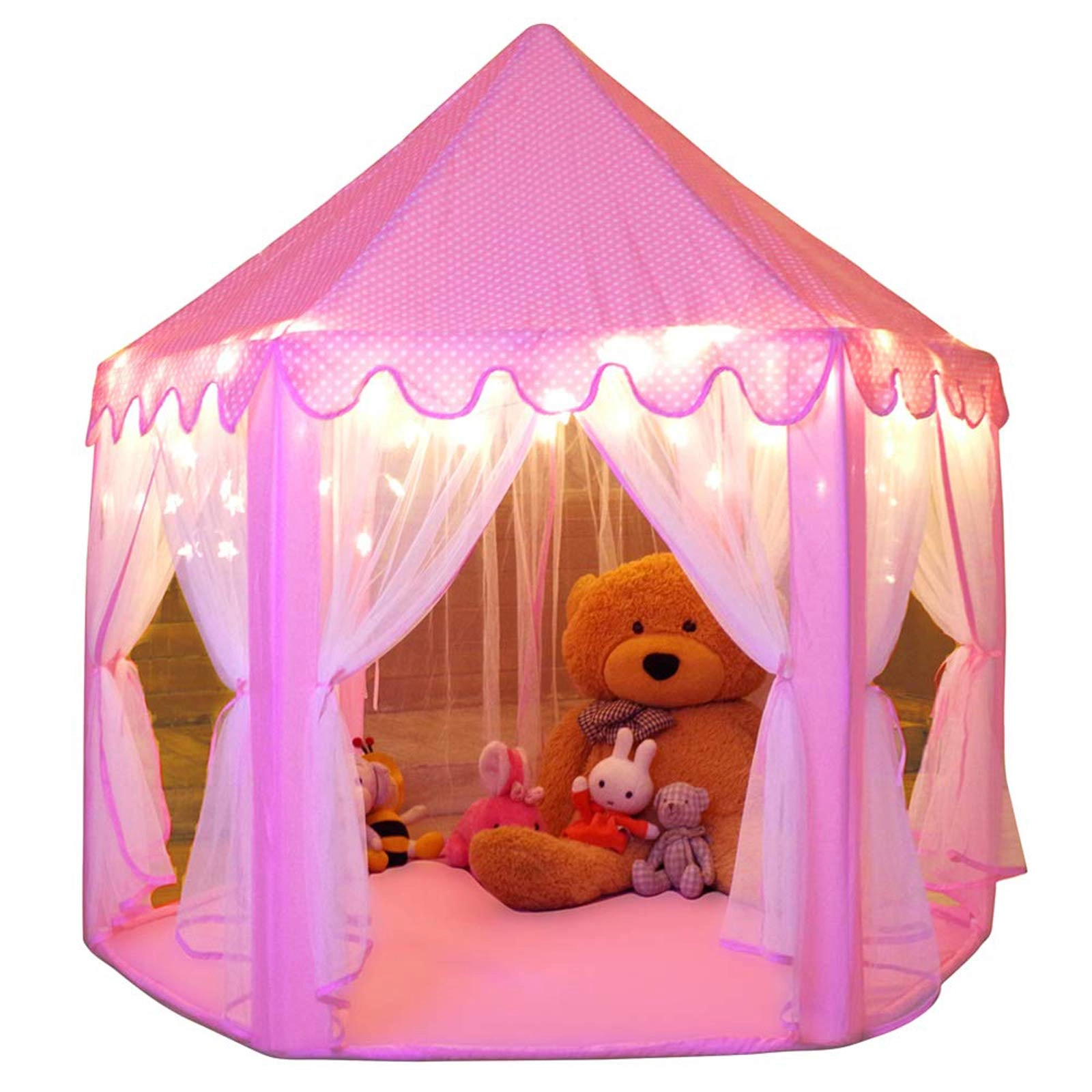 Dong Guan Di Na Electronics Technology Co., Ltd Princess Tent - 55 x 53 inches Pink
