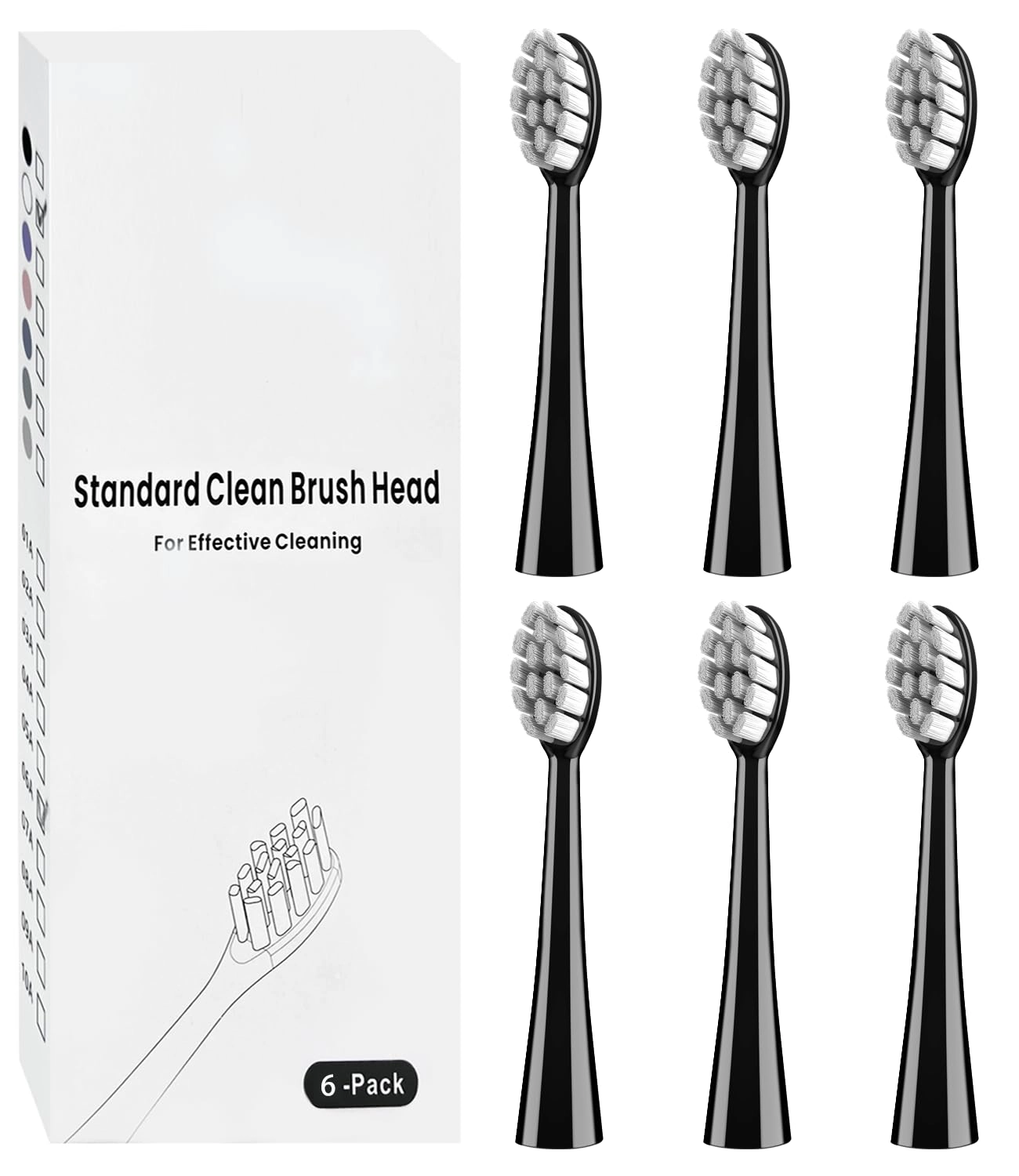 Gum Care Replacement Brush Heads - 6 Pack White