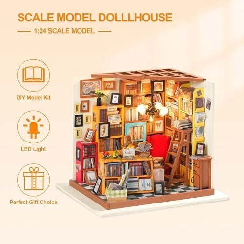 Miniature Dollhouse Bookstore - 1:24