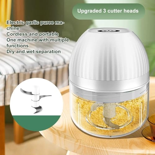 Electric Garlic Chopper - 250 ml Rechargeable battery