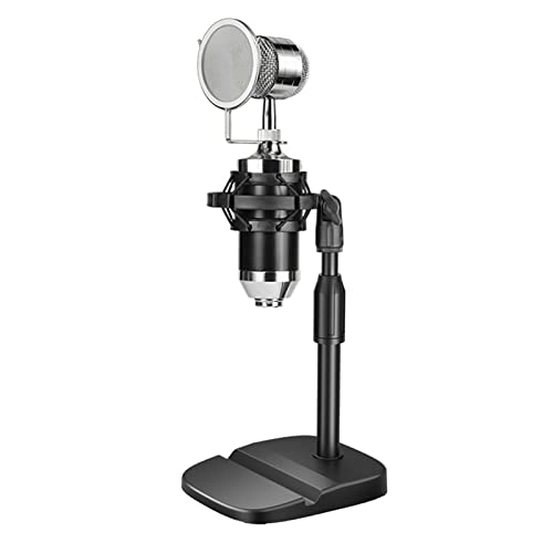 Desktop Microphone Stand - Bottle Mic Clip Adjustable Black