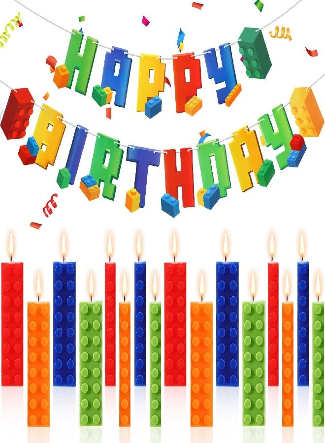 Sosation Building Blocks Birthday Supplies - 32 Pieces
