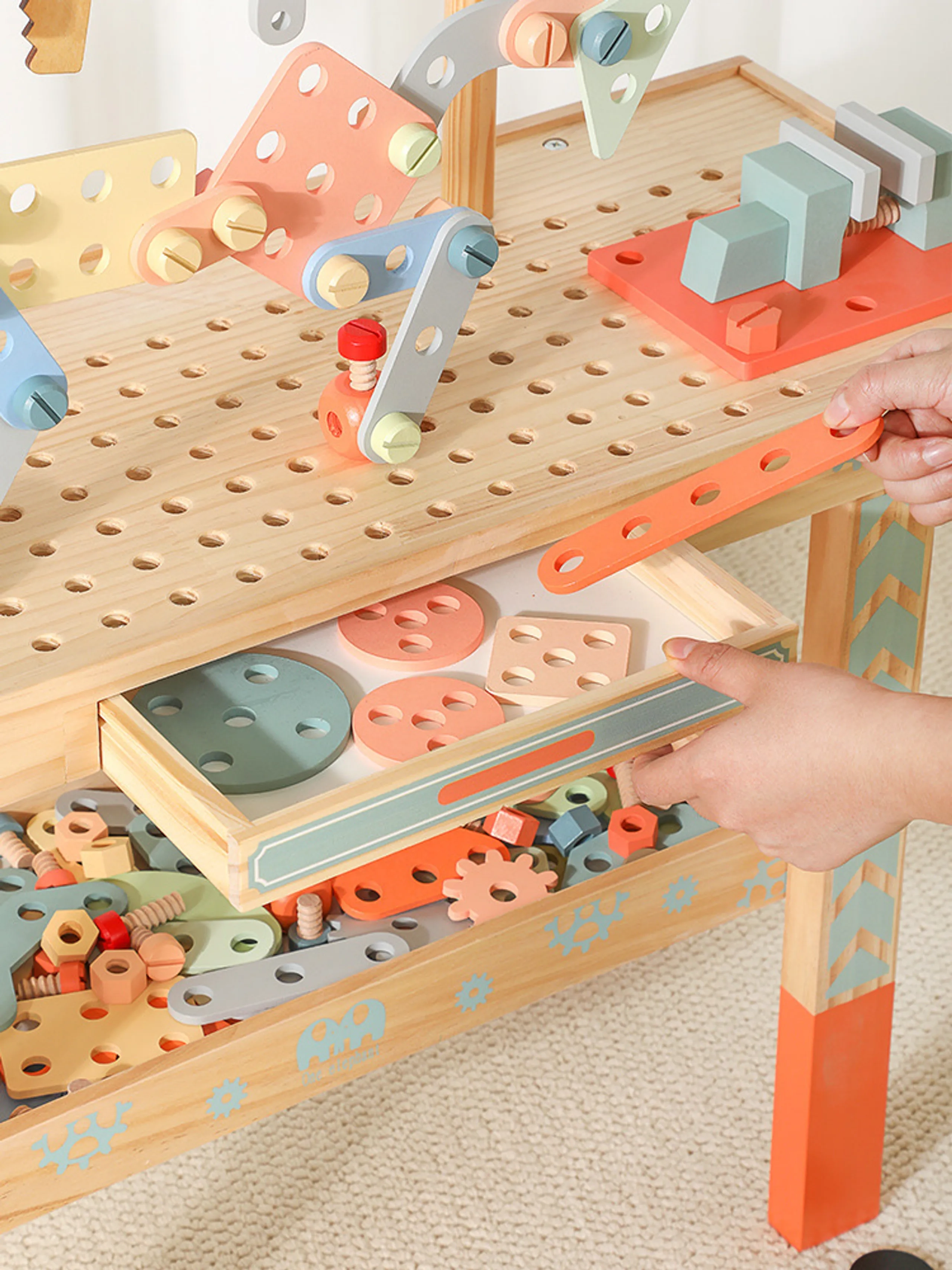 Kids Wooden Tool Bench Set (5551007-MSN23029)