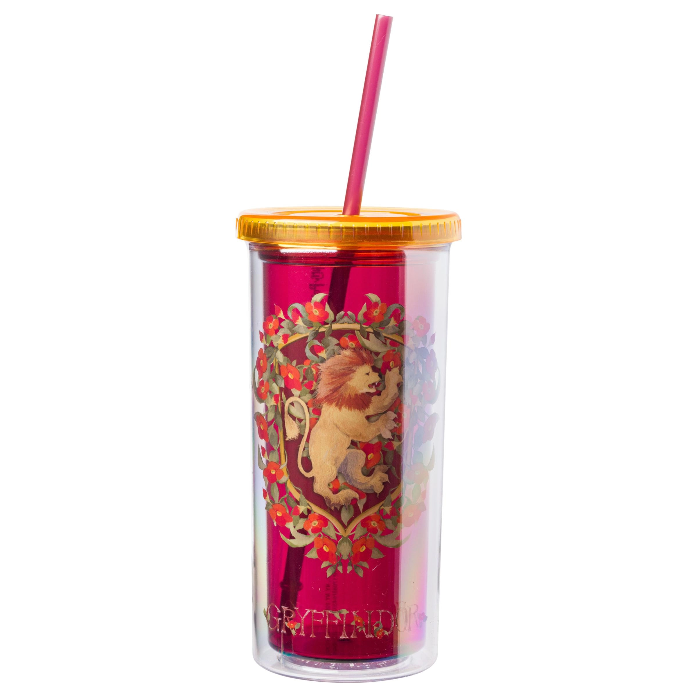 Silver Buffalo Harry Potter Gryffindor Hogwarts Crest Plastic Tall Cold Cup - 1 pcs