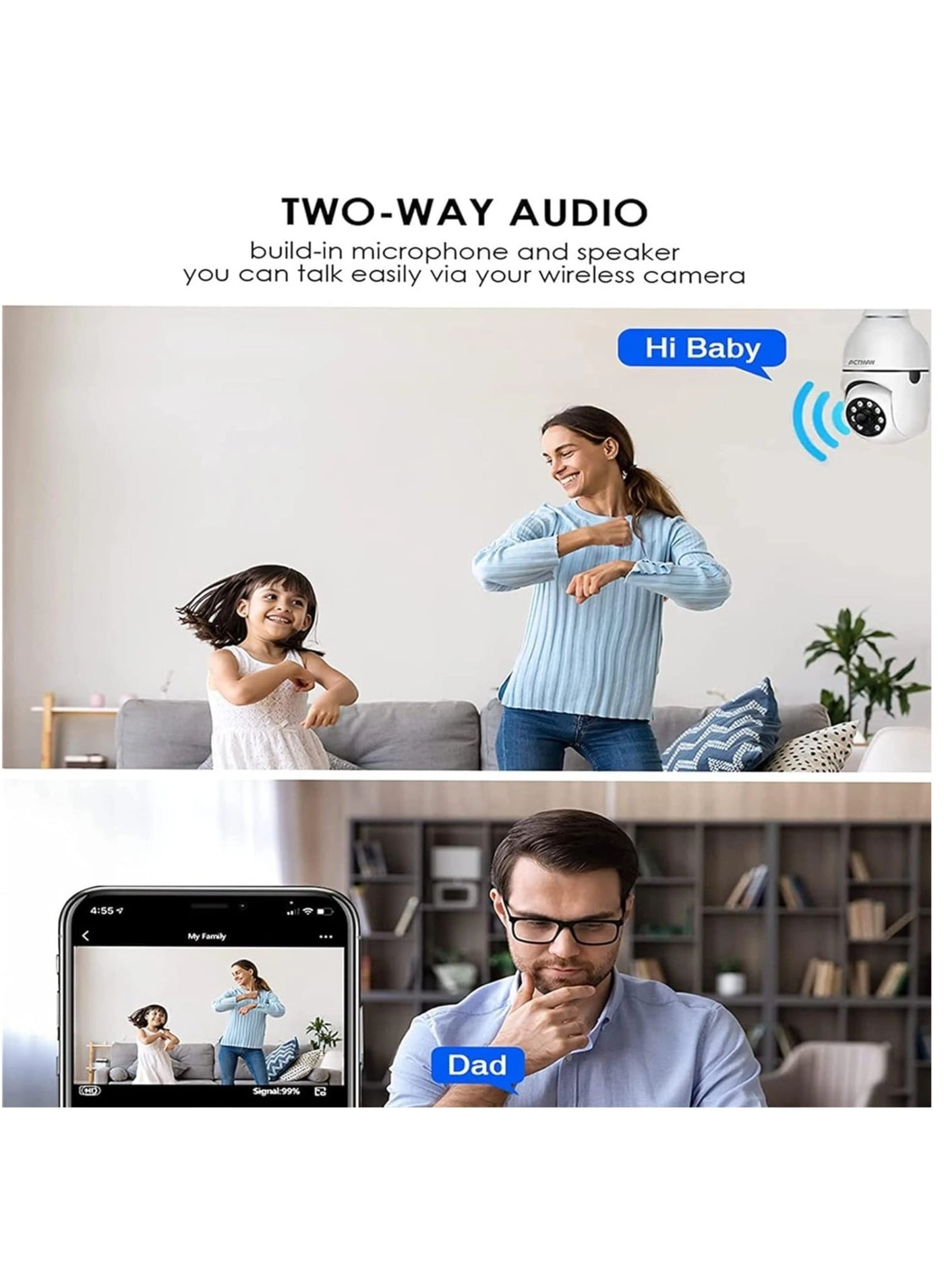 WiFi Light Bulb Camera 1080P