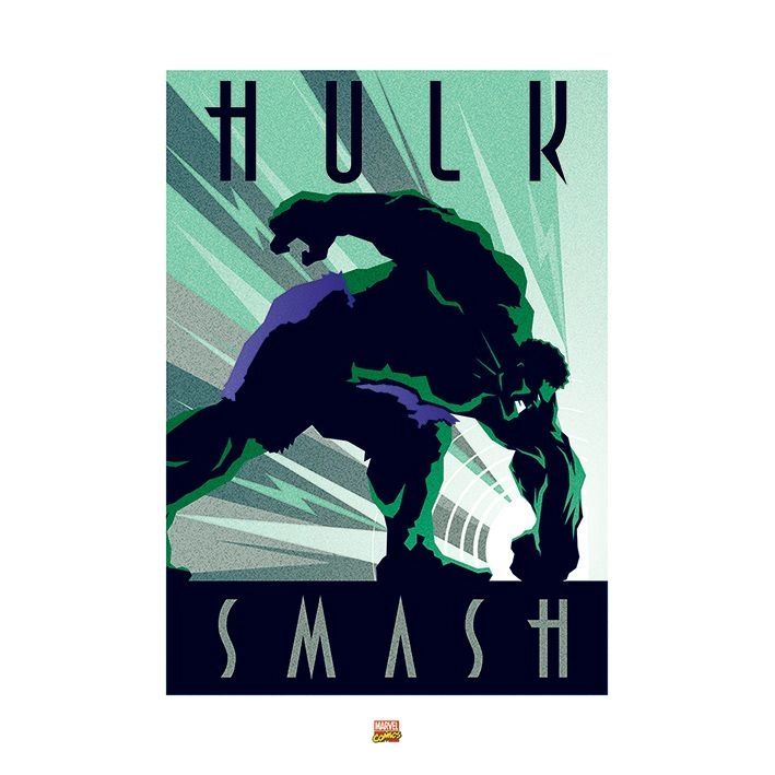 PYRAMID POSTERS Marvel Deco Hulk - 230 gsm matt-coated art paper 60 x 80 cm
