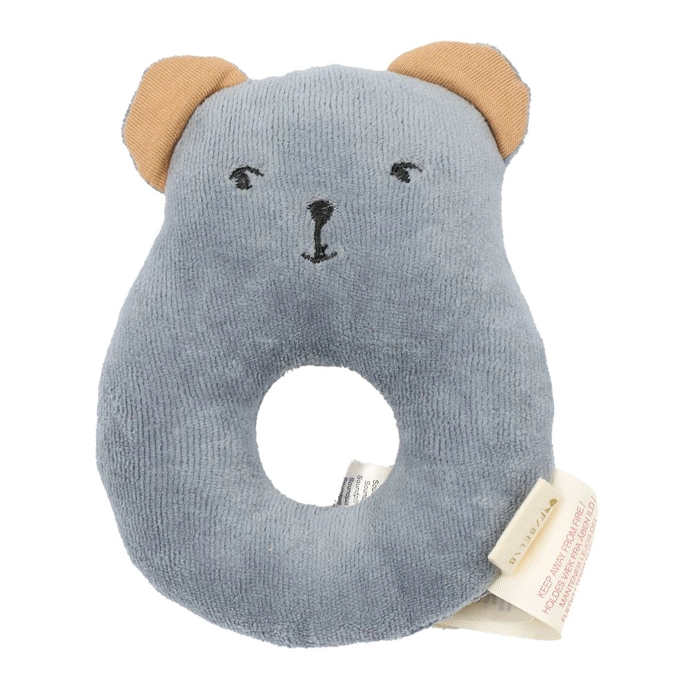Fabelab Rattle Bear - Suitable for 0 month & above 100% Cotton Organic