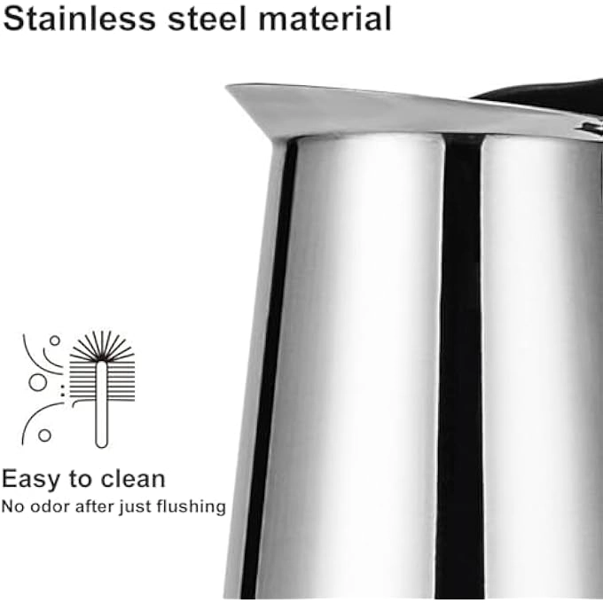 Moka Pot - 6 Cup Stainless Steel Stovetop