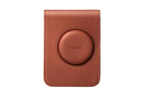 Instax Mini EVO - Brown + Instax Mini Instant Film Sheets - 60 Sheets + microSD Memory Card - 32GB + Small Padded Carrying Case + SD Card Reader + Microfiber Cleaning Cloth