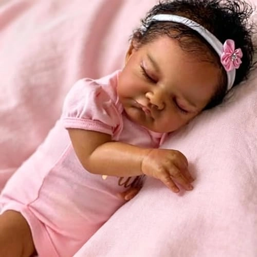 Reborn Baby Doll - 20 inches Vinyl Black Ages 3+