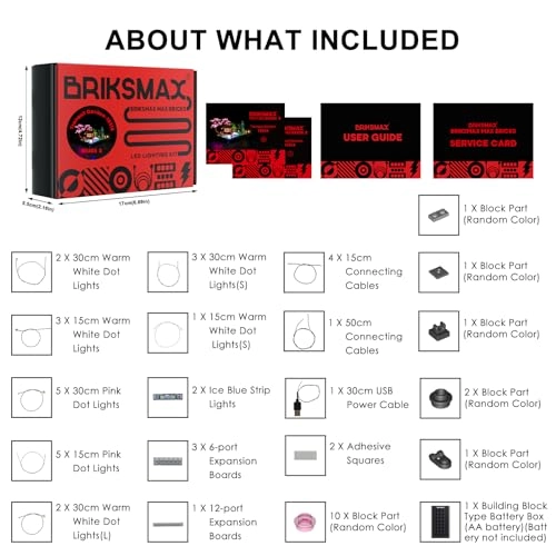 LED Lighting kit - for LEGO Tranquil Garden 10315 Upgraded Version