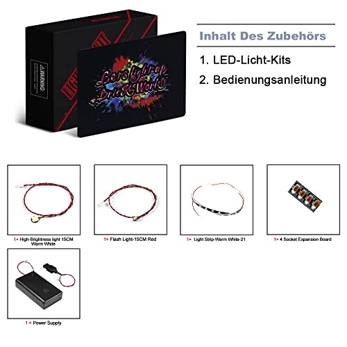 LED Light Set for 75350 Clone Commander Cody Helmet - 1 pcs