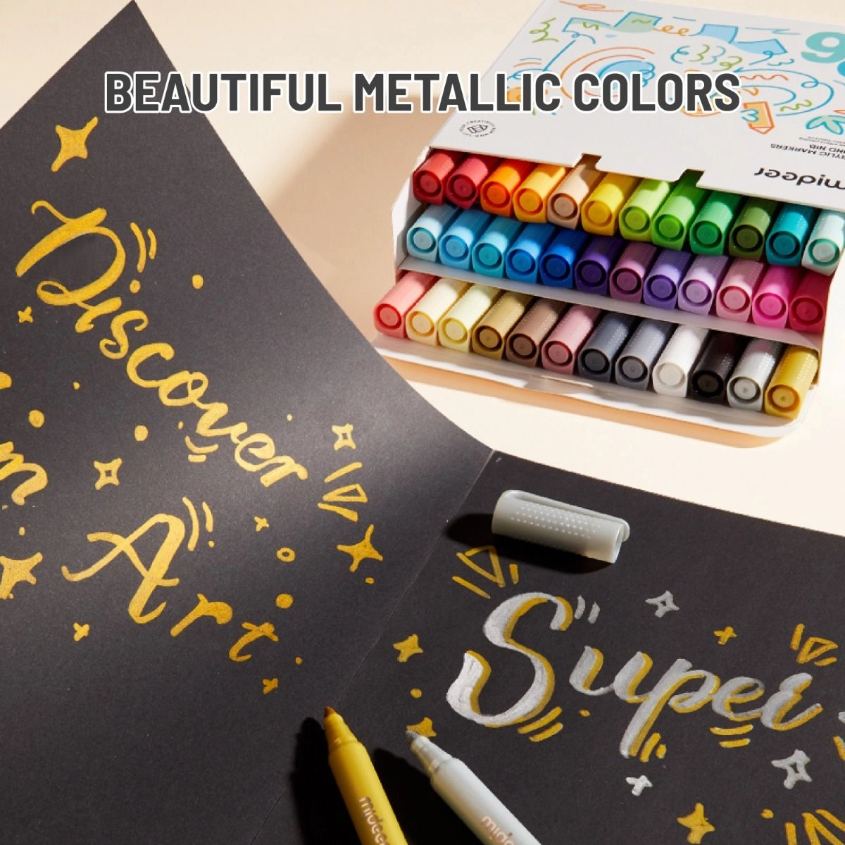 Round Nib Acrylic Markers - Multi Colour Round Nib