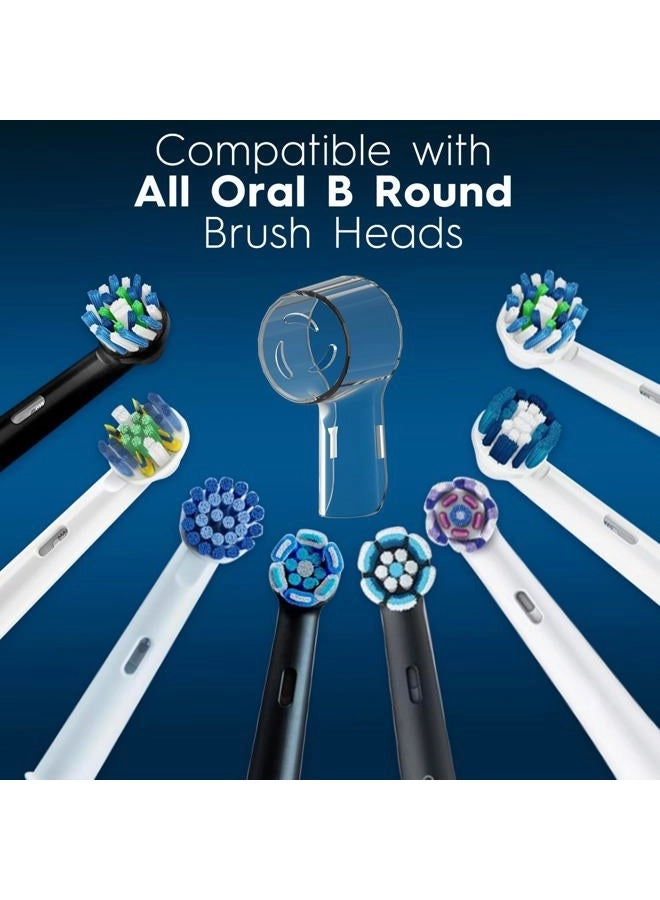 Toothbrush Head Cover - 6 Pack Compatible with Oral B iO Series Transparent