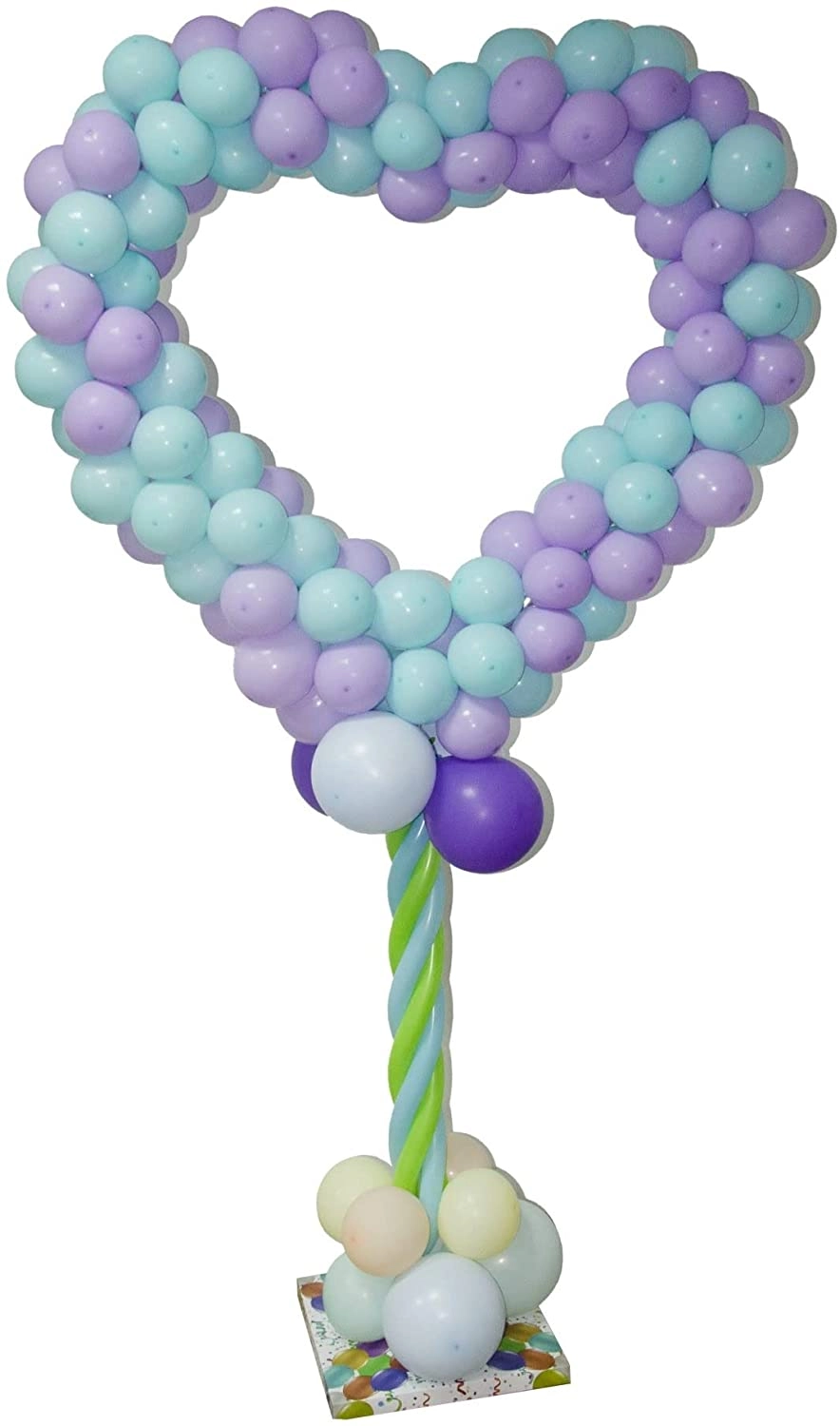 Heart-shaped Balloon Arch Column Stand Kit - 1 pc