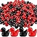 Mini Ducks - 150 Pcs Resin Red Black