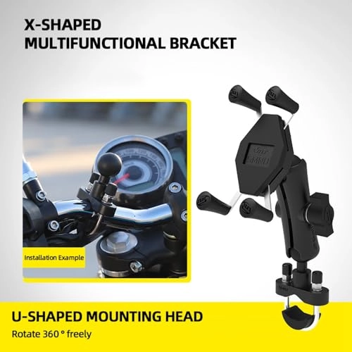 Motorcycle Phone Holder - Handlebar Mount for Apple iPhone R6