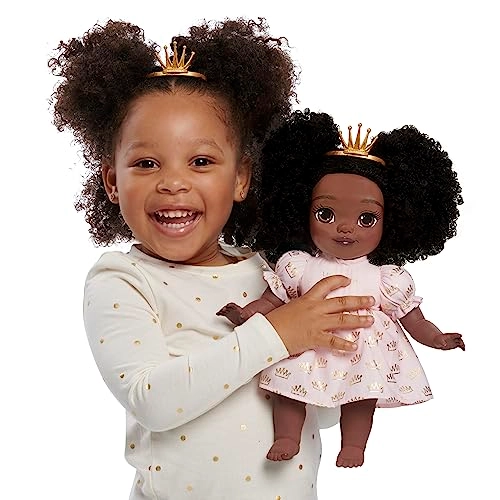 Littlelistas Lily Baby Doll - 14-inch Deep Brown 3C Textured Hair Ages 3+ Bundle