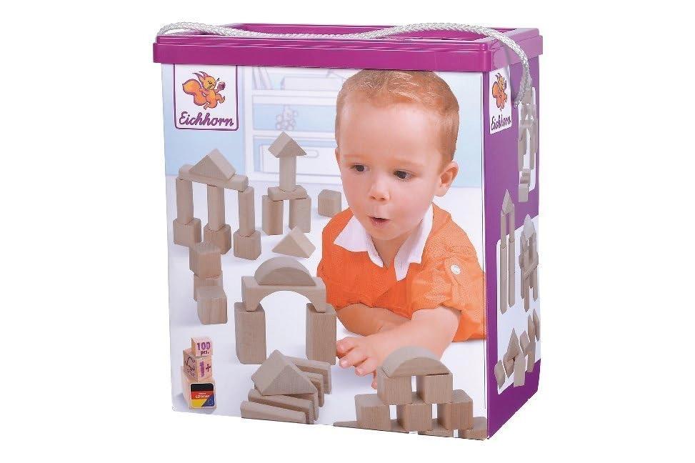 Wooden Building Blocks - 100pcs