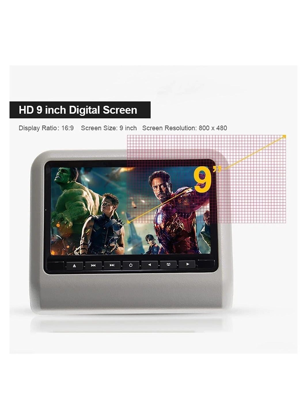 Car Headrest - 9 Inch Pack