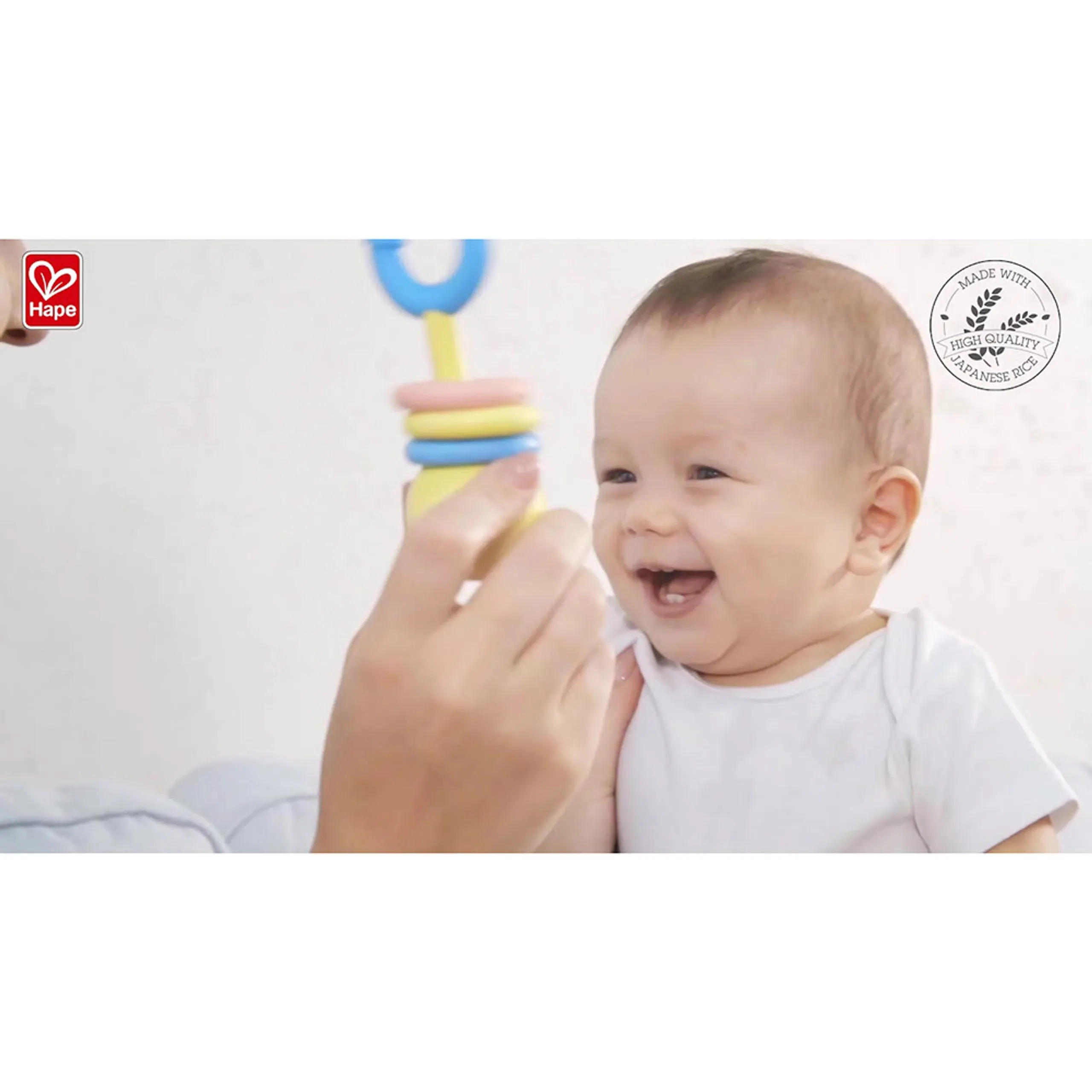 Rattling Rings Teether - rice-based material
