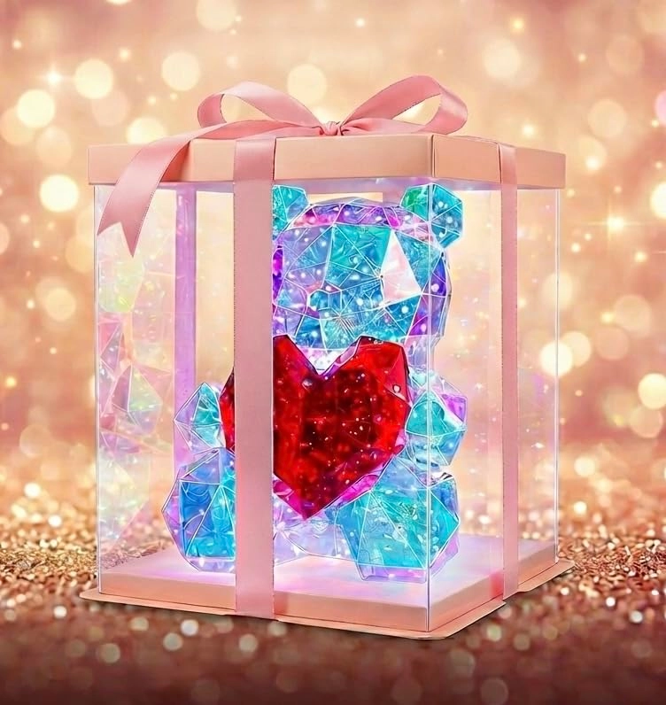 Yiwu Jingxuan Teddy Bear Night Light - Battery Powered Iridescent