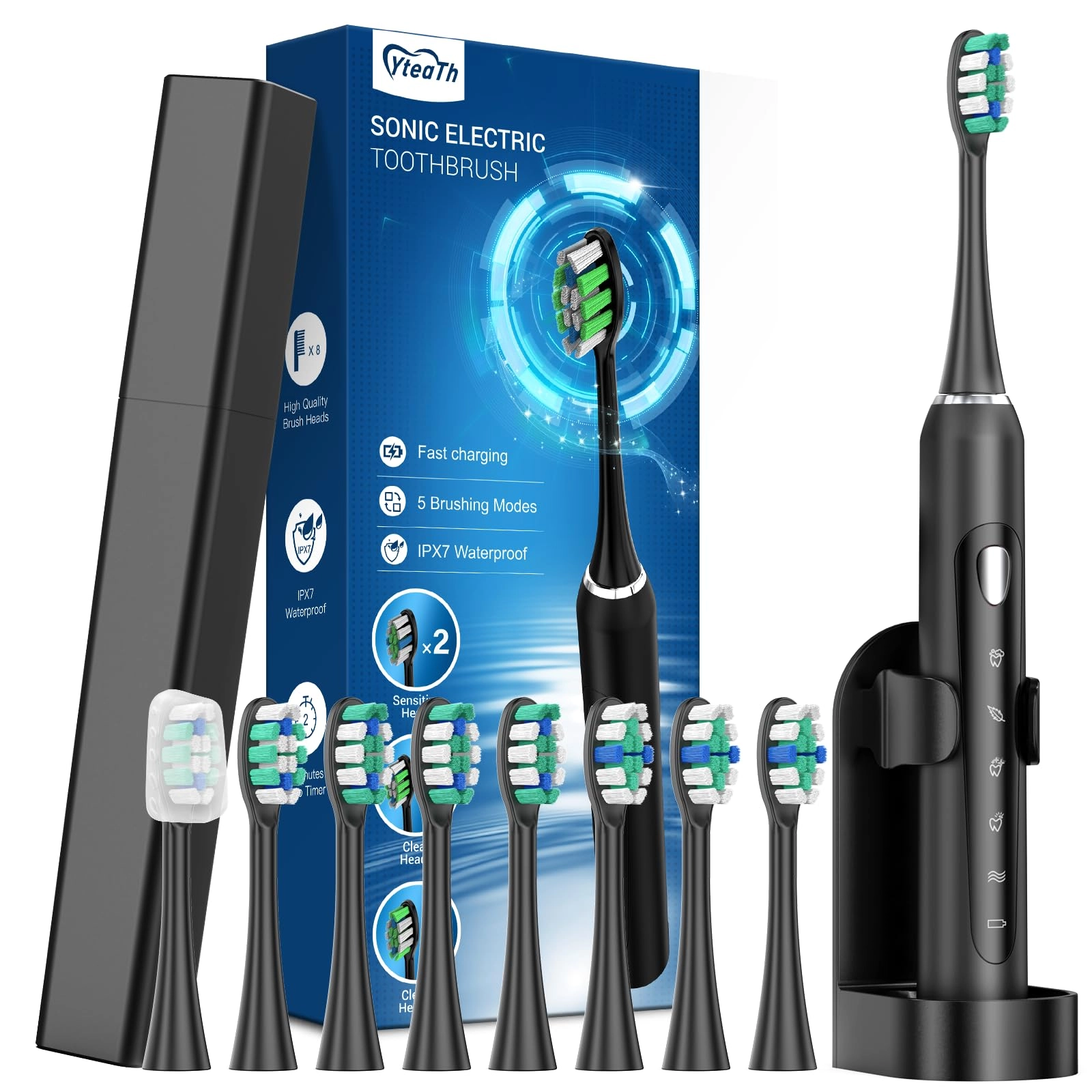 Shenzhen Shenyunhai Technology Co,. Ltd Y02 - 5 Modes 40000VPM 8 Brush Heads