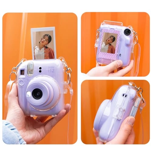 Clear Case - with Strap + Mini Photo Album - 80 Photos + Selfie Mirror + DIY Stickers - x2 + Color Filter - x4