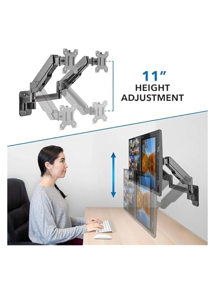 Dual Monitor Wall Mount Bracket - two 17"-32" 75x75mm 100x100mm