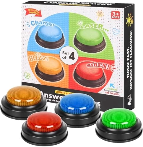 Game Show Buzzers - 4 Player blue green yellow red