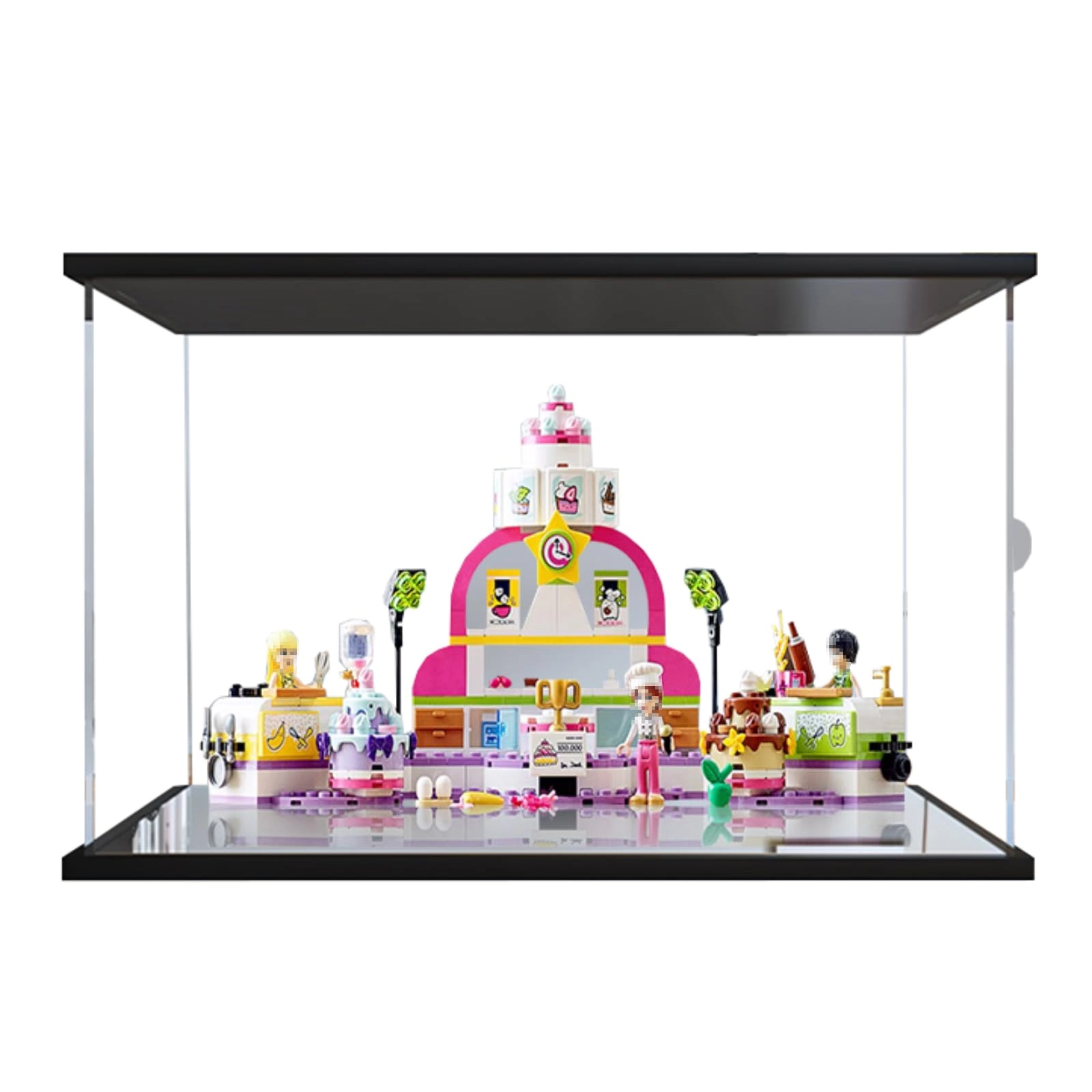 Figures Display Box - 30x20x25cm Mirror+sliding Door