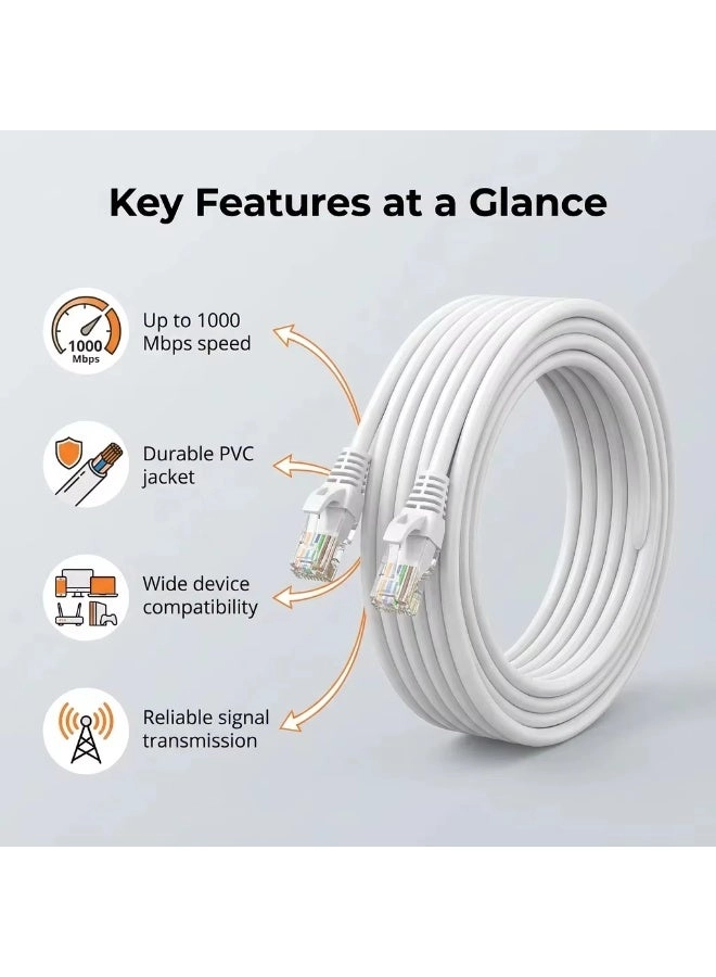 RJ45 Cat6 Ethernet Patch Cable - 20 Meter