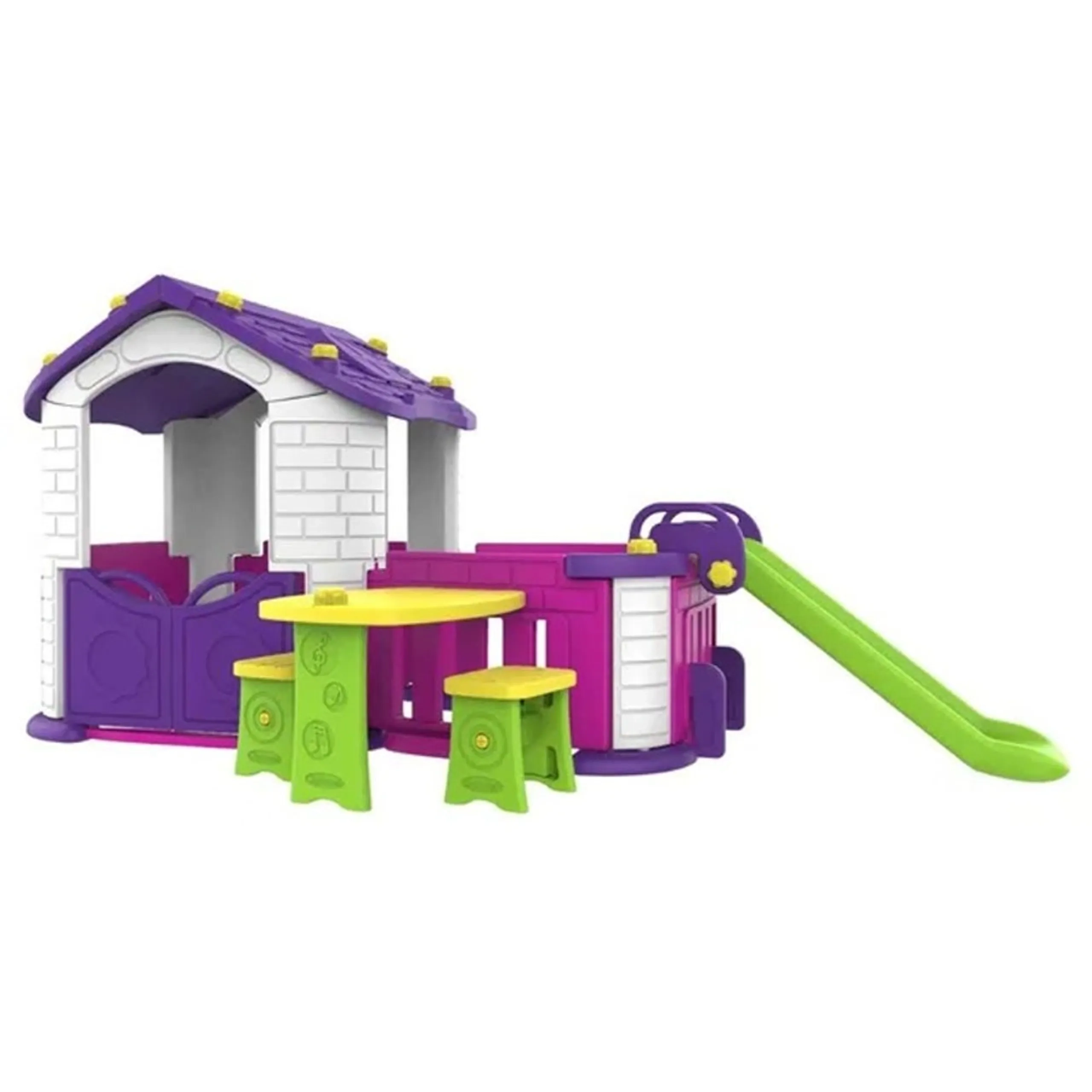 Factual Toys 3-In-1 Sunshine Playhouse - 269 x 160 x 119 cm Suitable for 2 years and above