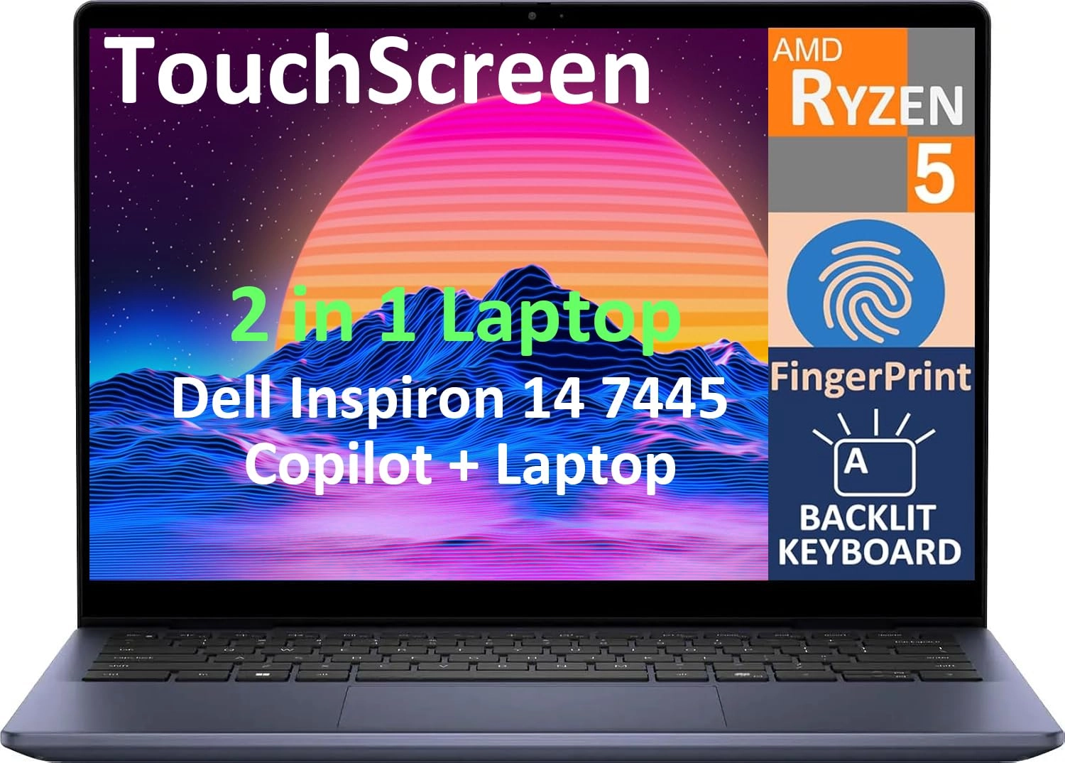 Inspiron 14 2-in-1 i744 - 14'' Ryzen 5-8640HS 64GB DDR5 1TB SSD