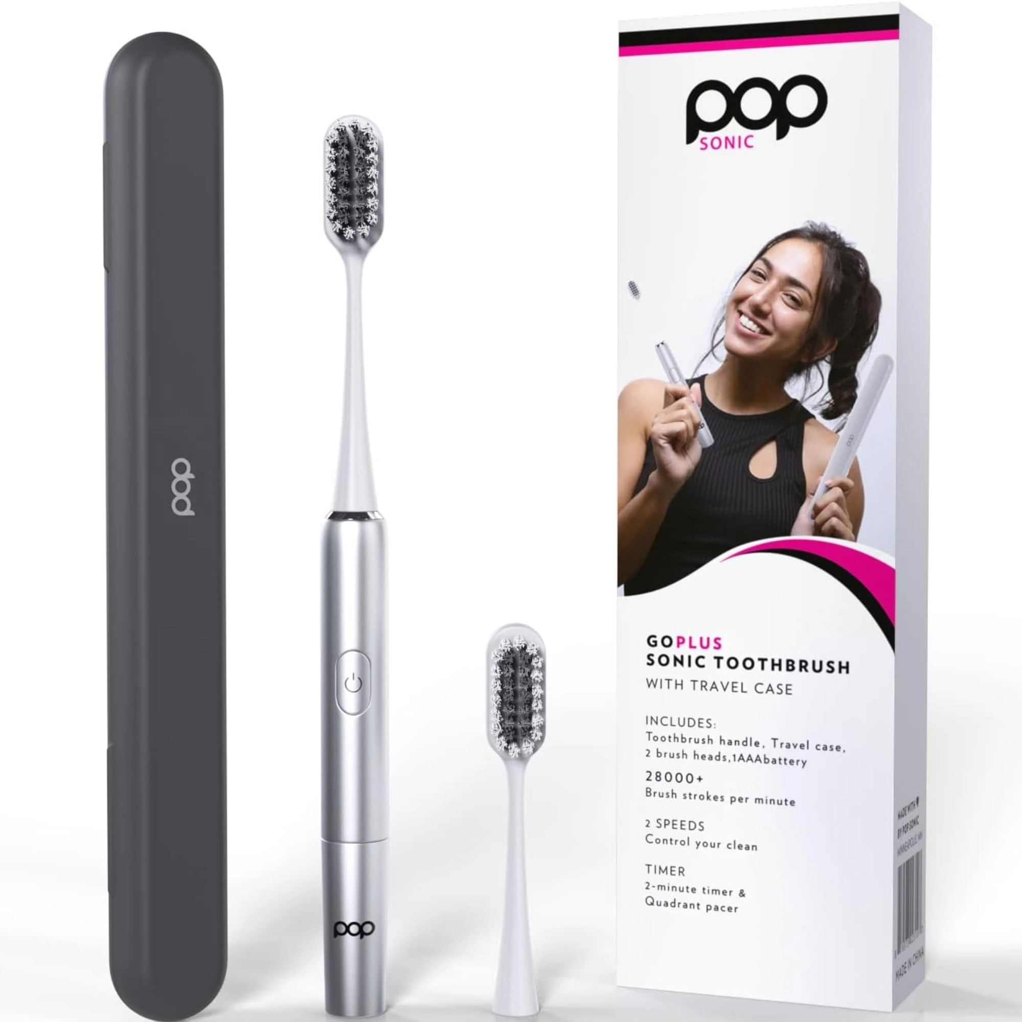 Go Plus - Electric Toothbrush 2 Speeds 18000-24000 Vibrations Per Minute