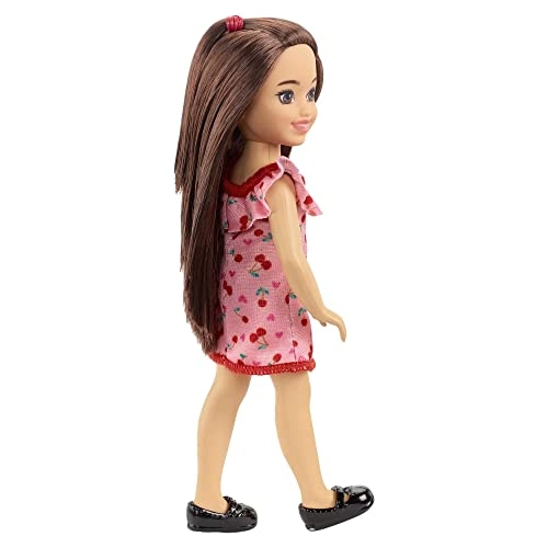 Chelsea Doll - 6-inch Brunette Ruffled Cherry-Print Dress Ages 3+