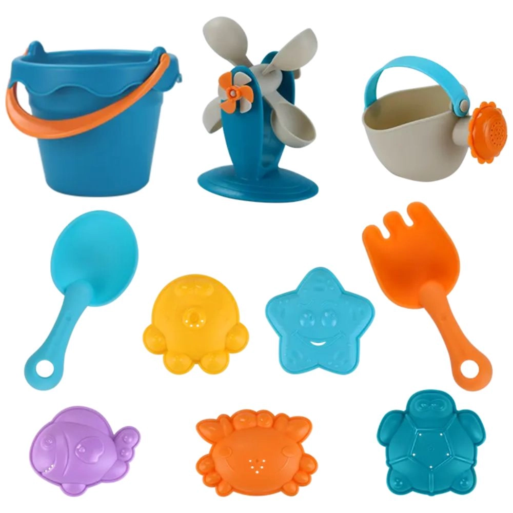 Baby Beach Sand Play Set - 10-Piece Bucket Shovel Rake