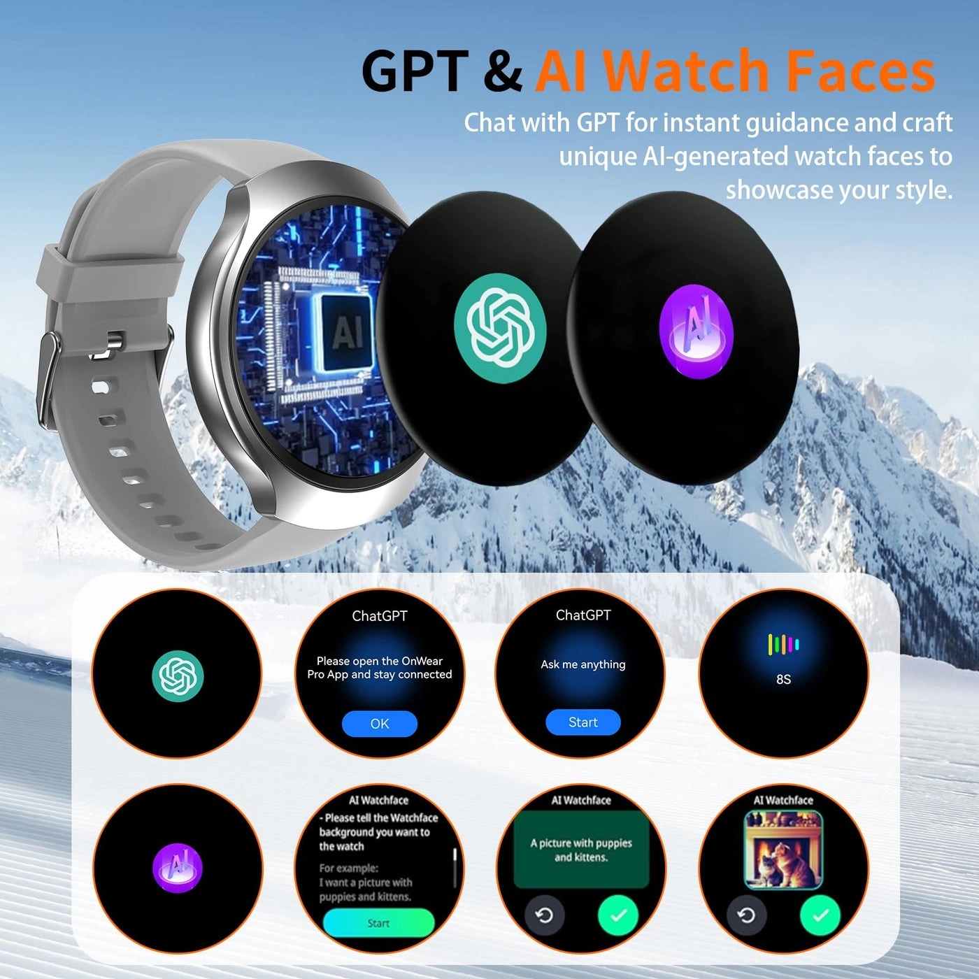 Smart Watch Metal GPS