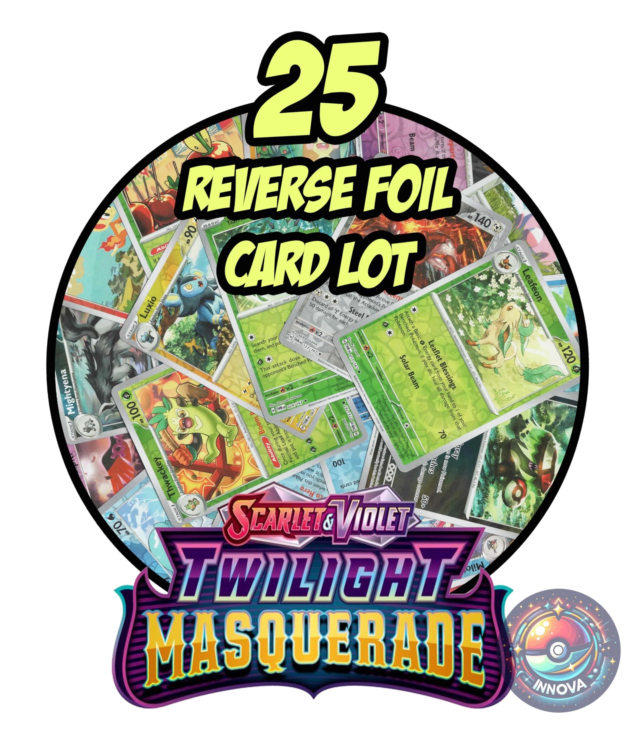 Random Reverse Foil Single Cards - English 25pcs