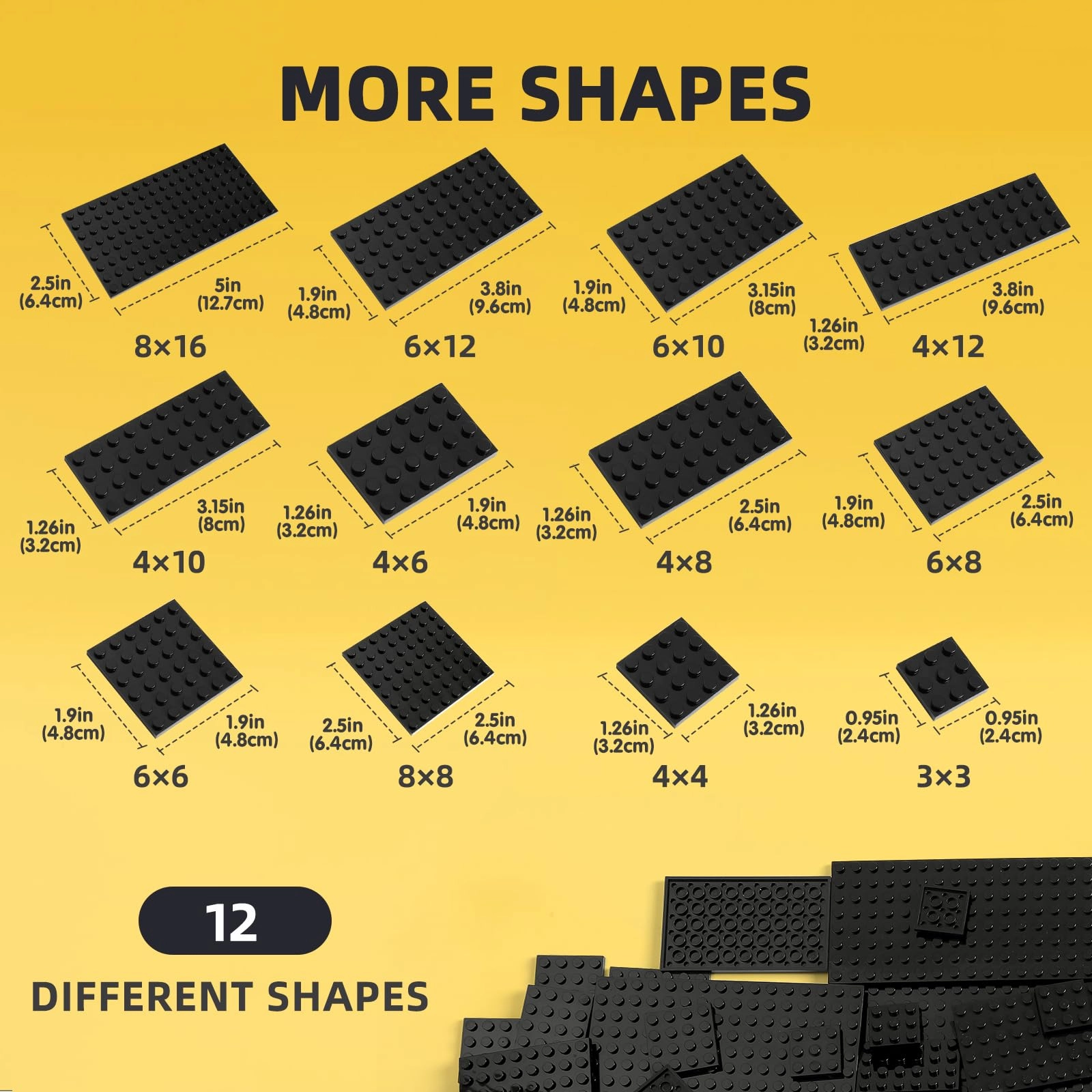 Small Building Plates - Small Flat Baseplates 150 pcs