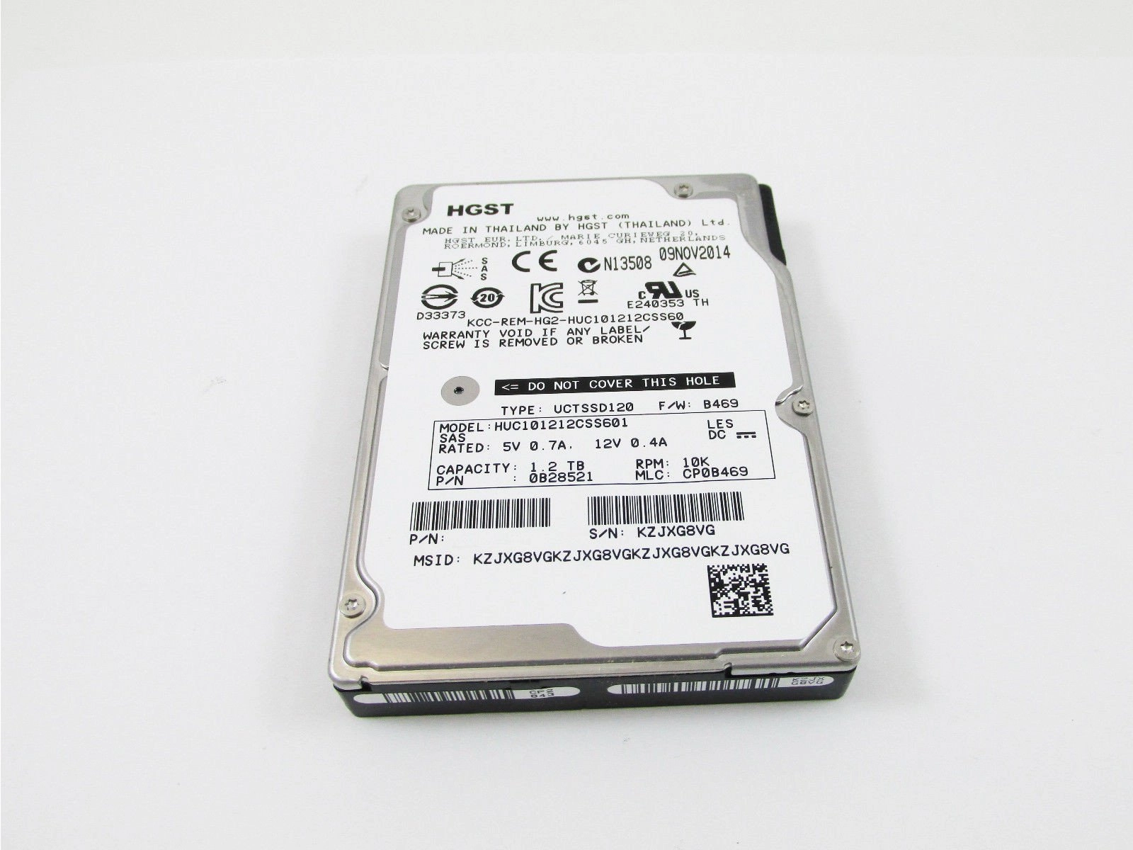 HGST HUC101212CSS600 2.5" 10Krpm Sas 6Gb/s (8541580777) - 1.2TB